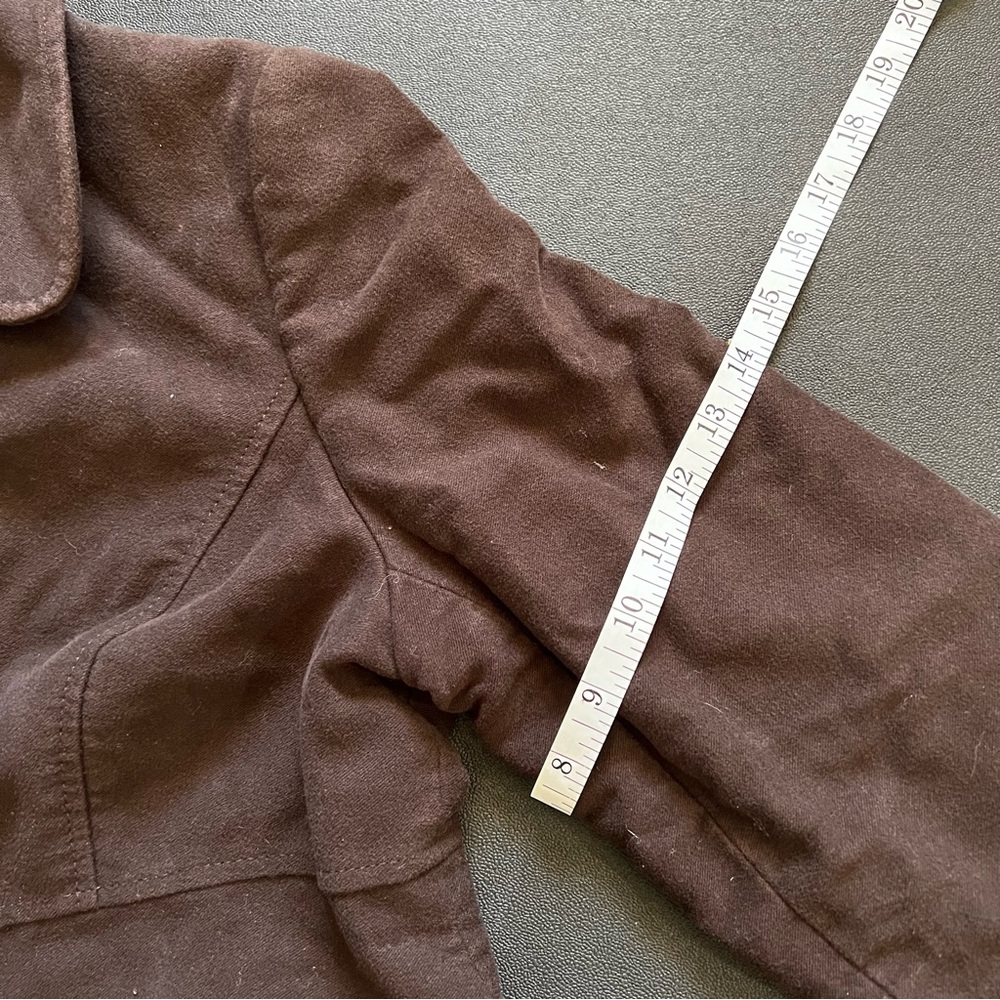 Gap Coat Brown Medium Length Button Down Lined Wa… - image 7